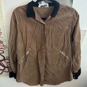 Corduroy button down with super